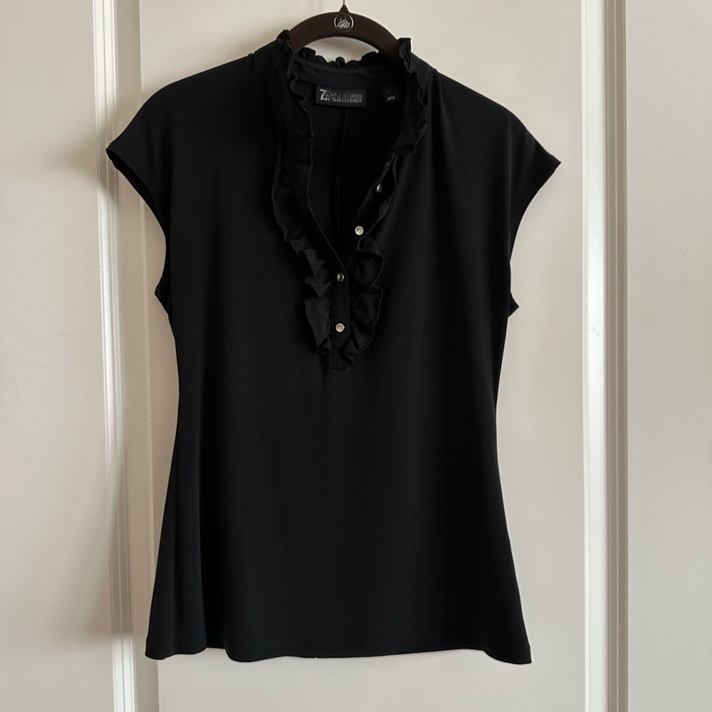 7th Avenue Design Studio Black Blouse
